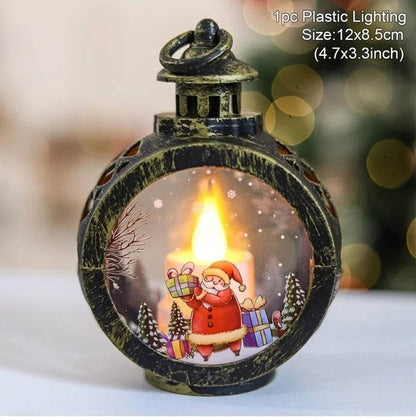 Christmas Round Wind Light Merry Christmas Decoration for Home - HORA GIFT