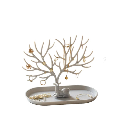 Antler Jewelry Display Stand Tray Tree Storage Racks Earrings Necklaces Rings Jewelry Boxes Case Desktop Organizer Make Up Decor