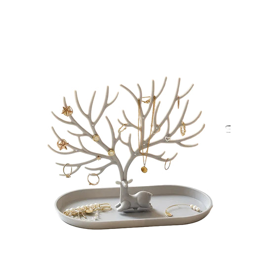 Antler Jewelry Display Stand Tray Tree Storage Racks Earrings Necklaces Rings Jewelry Boxes Case Desktop Organizer Make Up Decor
