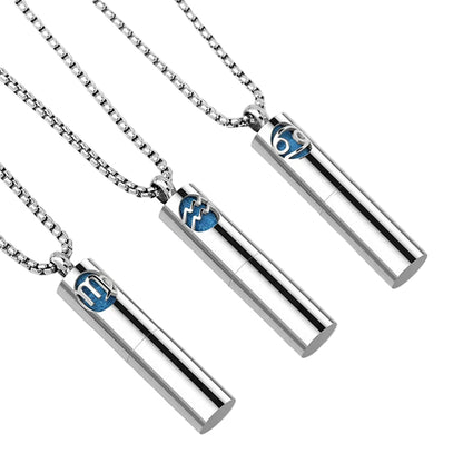 Twelve Constellation Aromatherapy Essential oil diffuser Pendant necklace Stainless steel new Aromatherapy necklace Niche pendan
