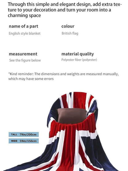 Bed Blankets-Warm and Plush Throw for Sofas, Sofas, Cars, and Travel-Machine-washed English Style Blankets - HORA GIFT