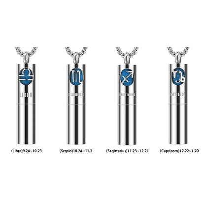 Twelve Constellation Aromatherapy Essential oil diffuser Pendant necklace Stainless steel new Aromatherapy necklace Niche pendan