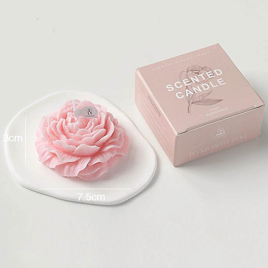 3D Peony Aromatic Candle Creative Flower Shape - HORA GIFT