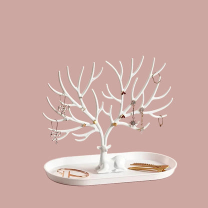 Antler Jewelry Display Stand Tray Tree Storage Racks Earrings Necklaces Rings Jewelry Boxes Case Desktop Organizer Make Up Decor