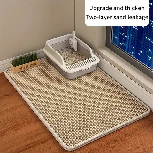 1Pc Large Size Cat Litter Mat-Advanced Honeycomb Double Layer Design - HORA GIFT
