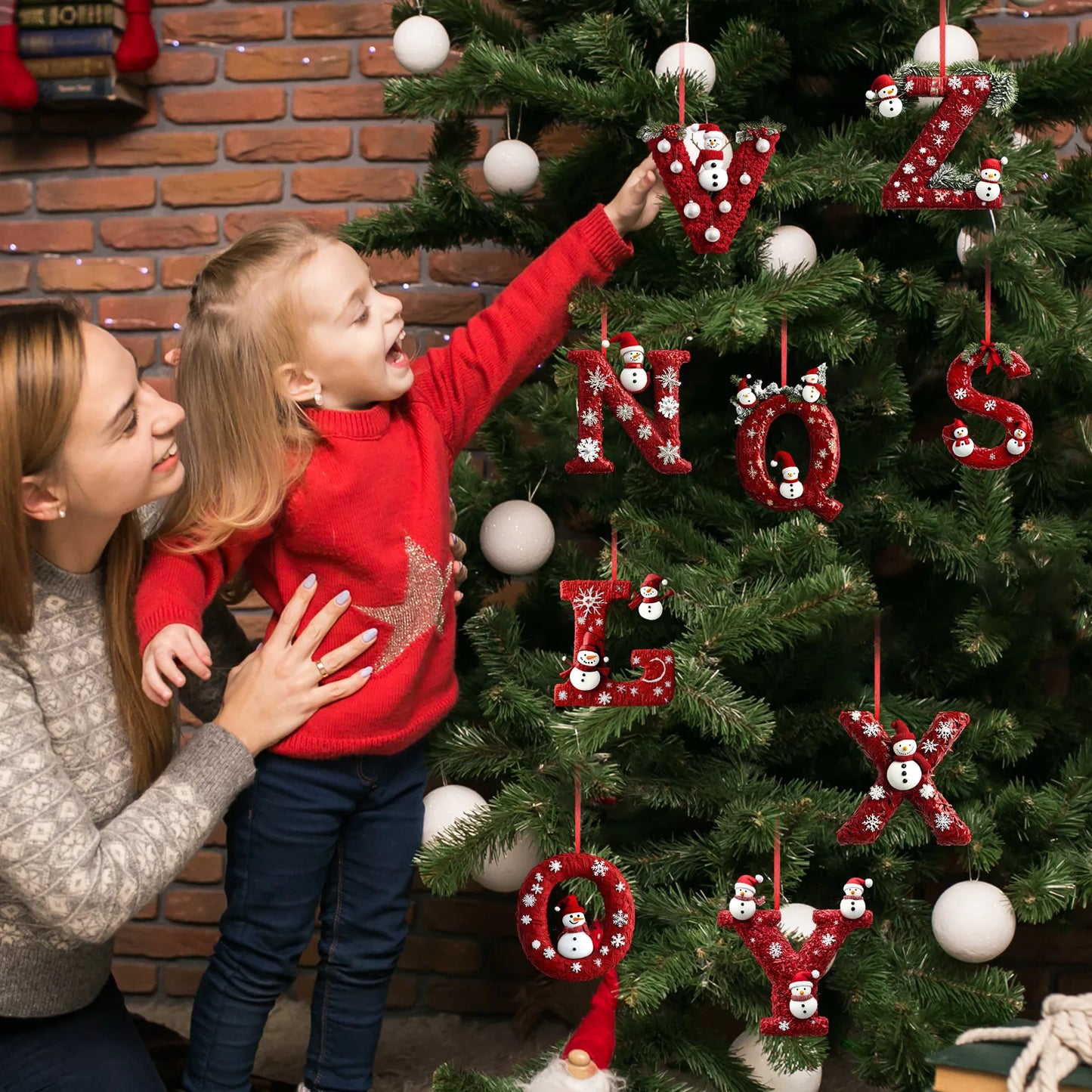 2d 26 Letter Christmas Ornaments Acrylic Flat Christmas Tree Home Decorations Ornaments Christmas Tree Decoration 2d Letter Pend