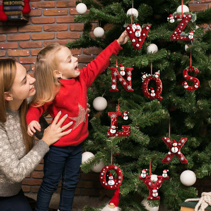 2d 26 Letter Christmas Ornaments Acrylic Flat Christmas Tree Home Decorations Ornaments Christmas Tree Decoration 2d Letter Pend