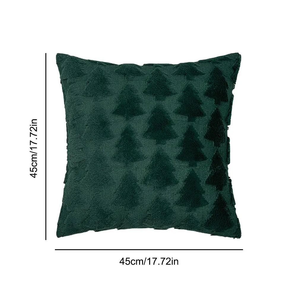 Christmas Pillow Covers Soft Plush Pillowcase Cushion Cover for Couch Sofa Holiday Festivals Winter Home Decor