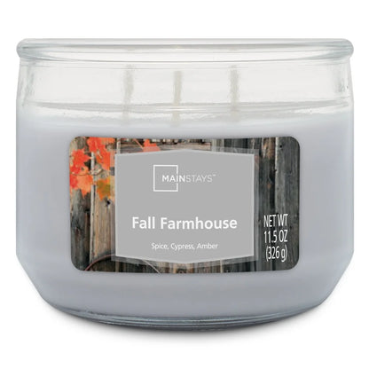 3 Pack Fall Farmhouse Scented 3 Wick Candle Paraffin Wax Bourbon Brown Sugar Pecan Ideal Home Decor Gift
