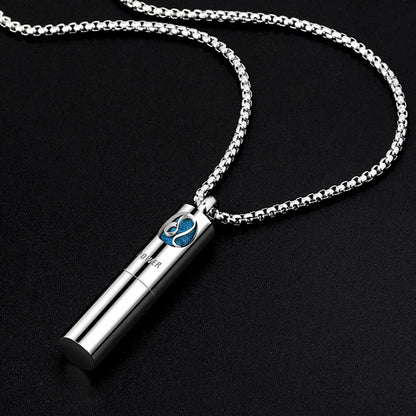 Twelve Constellation Aromatherapy Essential oil diffuser Pendant necklace Stainless steel new Aromatherapy necklace Niche pendan