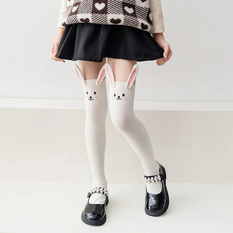 Cute Baby Girls Knee High Socks with Adorable Cartoon Characters for Infant Toddler Clothing Accessories and Gifts