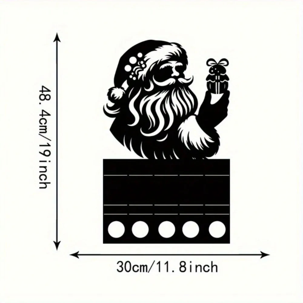 Rustic Santa Claus Candlestick - Premium Metal Christmas Candle Holder, Artistic Tabletop Decor for Living Room & Holiday Tables