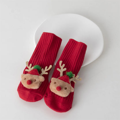 Adorable Snowman Penguin Christmas Socks Warm Cozy Knit Socks for Kids Boys Girls Xmas Holiday Gift Winter Socks