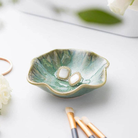 Lotus Jewelry Tray Ceramic Ring Dish Small - HORA GIFT