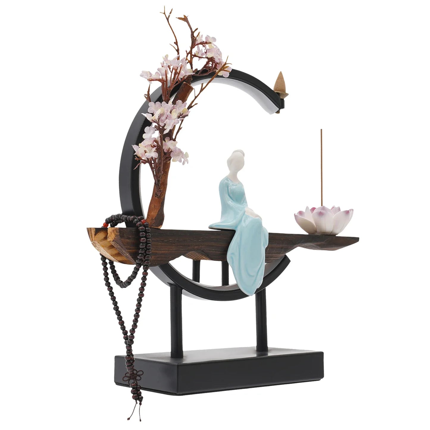 Modern Chinese Backflow Incense Burner: Elegant Décor with Soothing Fragrance for Relaxation and Stress Relief
