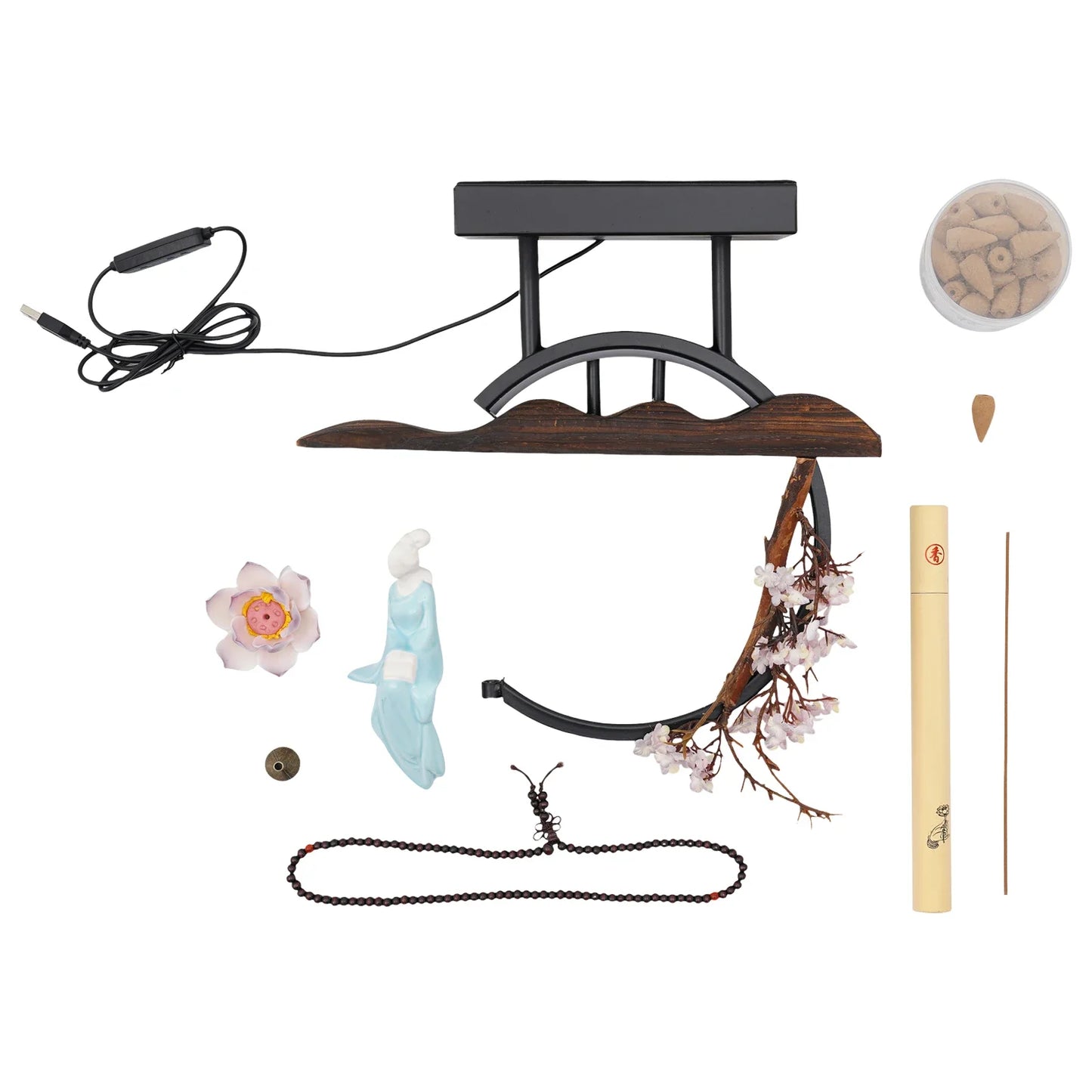 Modern Chinese Backflow Incense Burner: Elegant Décor with Soothing Fragrance for Relaxation and Stress Relief