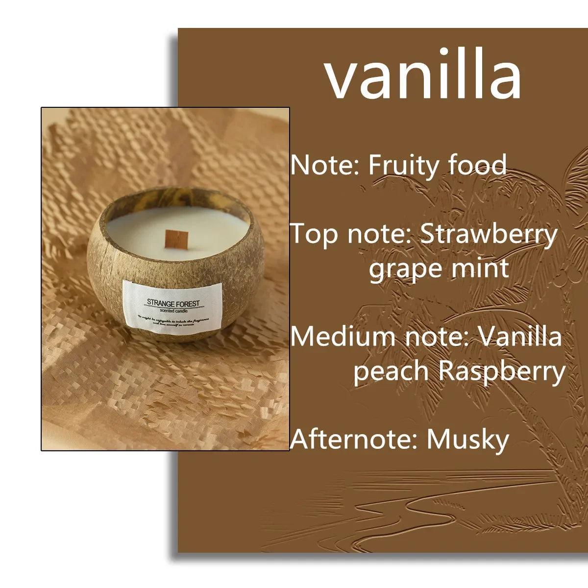 natural coconut shell scented candles, home fragrance Companion Hand Gift