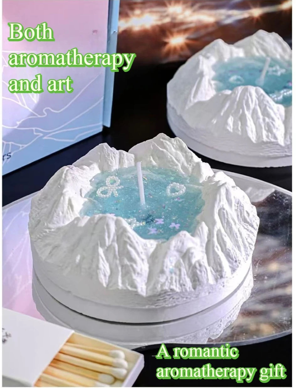 Glacier Aromatherapy Candles Home Decoration Wedding Birthday Gift for Girlfriend and Best Friends