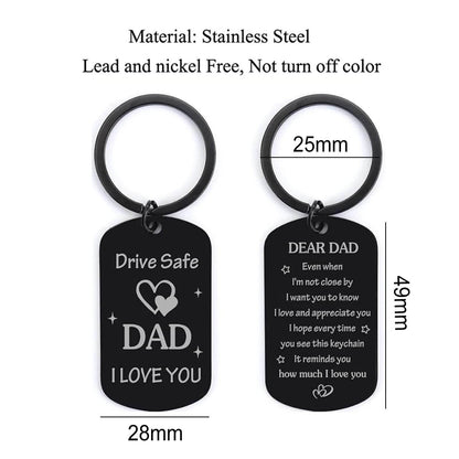 Father's Day for Dad Gifts - Drive Safe Keychain - HORA GIFT