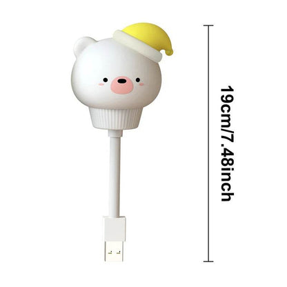 USB Night Light LED Cute Cartoon Night Lamp Bear Chick Kitten for Baby Kid Bedroom Decoration Bedside Lamp - HORA GIFT