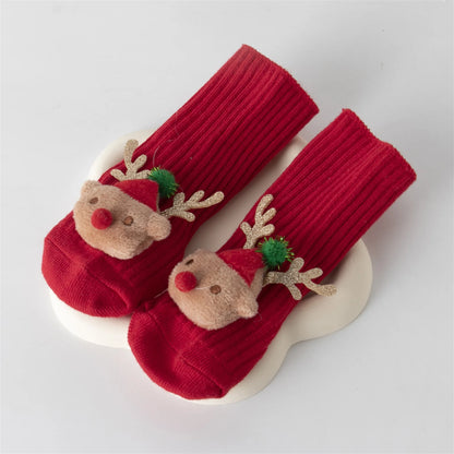 Adorable Snowman Penguin Christmas Socks Warm Cozy Knit Socks for Kids Boys Girls Xmas Holiday Gift Winter Socks