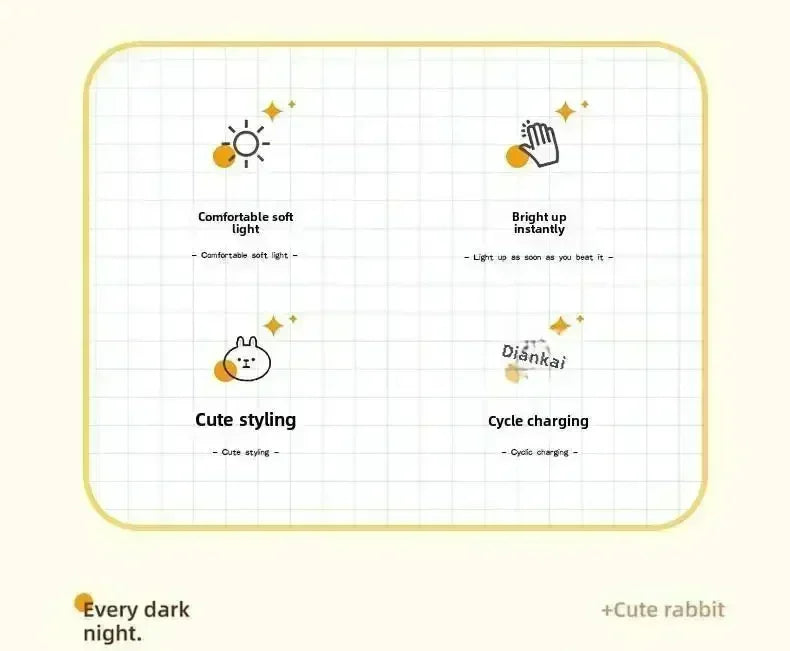 【Perfect Christmas Gift】Adorable Unicorn Silicone Night Light – USB Rechargeable 3-Level Dimmable Touch Lamp