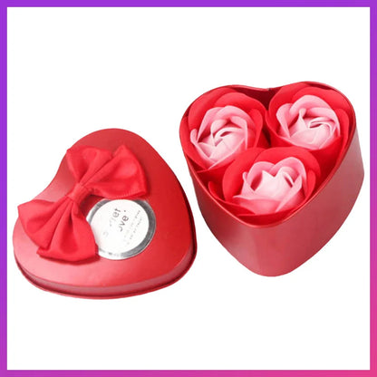 Soap Rose Romantic Scented Bath Soap Flowers Home Decor Fake Flower Wedding Pink Petal Valentine's Day Party Gift Box