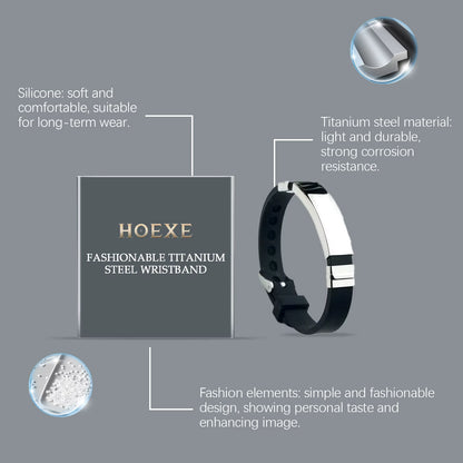 Houkea Unisex Smart Bracelet Comfortable Titanium Steel Personalized Fashion Decor Portable Care Accessory