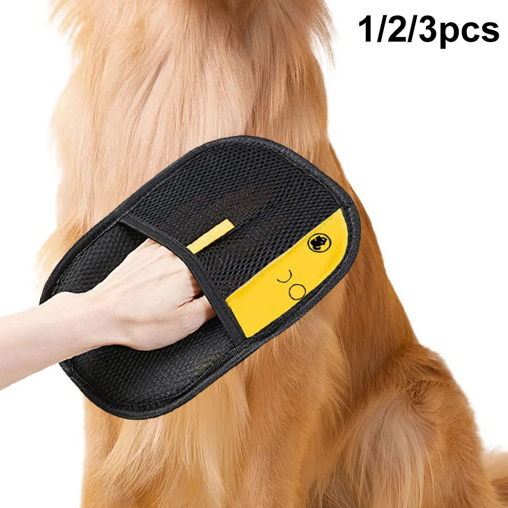 Pet Hair Remover Mitt Pet Grooming Gloves Hair Remover Brush for Dog Cat Rabbit with Long/Short/Curly Hair