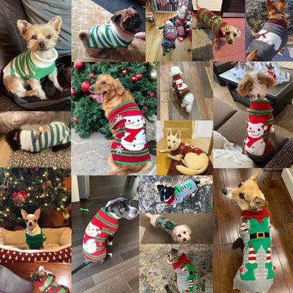Dog Sweater Christmas Winter Warm Dog Clothes Xmas Outfit for Dogs Puppy Coat Dog - HORA GIFT