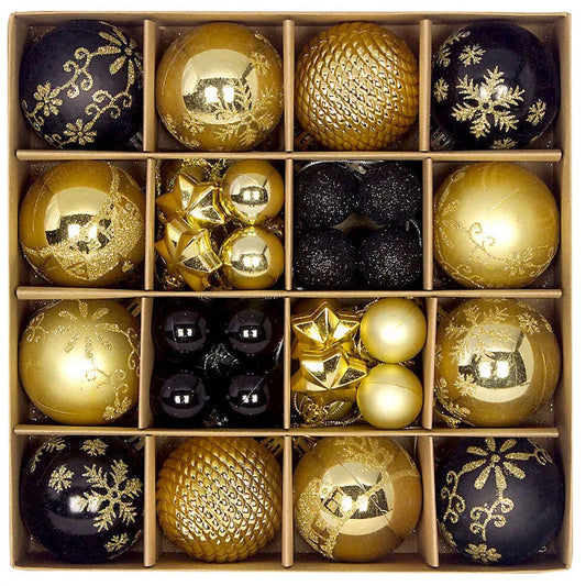 44pcs Christmas Ball Decoration Pendant Set Electroplated Christmas Tree Colored Ball Pendant Christmas Party Decoration Balls