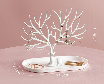 Antler Jewelry Display Stand Tray Tree Storage Racks Earrings Necklaces Rings Jewelry Boxes Case Desktop Organizer Make Up Decor