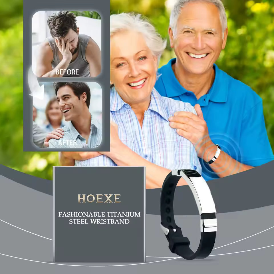 Houkea Unisex Smart Bracelet Comfortable Titanium Steel Personalized Fashion Decor Portable Care Accessory