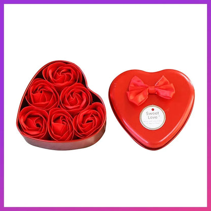 Soap Rose Romantic Scented Bath Soap Flowers Home Decor Fake Flower Wedding Pink Petal Valentine's Day Party Gift Box