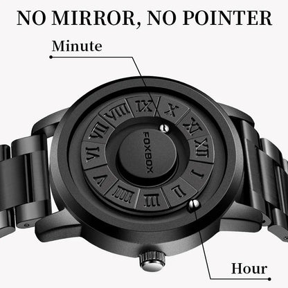 FOXBOX Military Waterproof Watch For Men LIGE Luxury Crolling Pointer Magnetic Force Watch Men Fashion Sport Quartz Chronograph