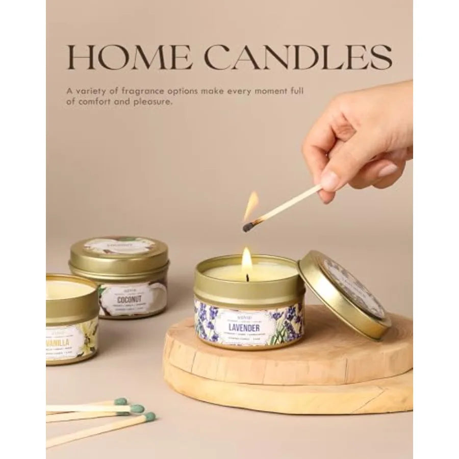 Soy Candles Set 6 PC Scented Candle Set 21oz Aromatherapy Candles for Relaxation and Home Ambiance Ideal for Women's SelfCare R