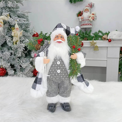 Christmas Sitting Standing Santa Claus Figurines Doll Cute 12inch - HORA GIFT