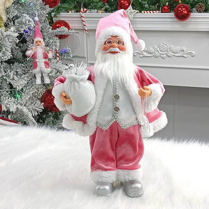 Christmas Sitting Standing Santa Claus Figurines Doll Cute 12inch - HORA GIFT