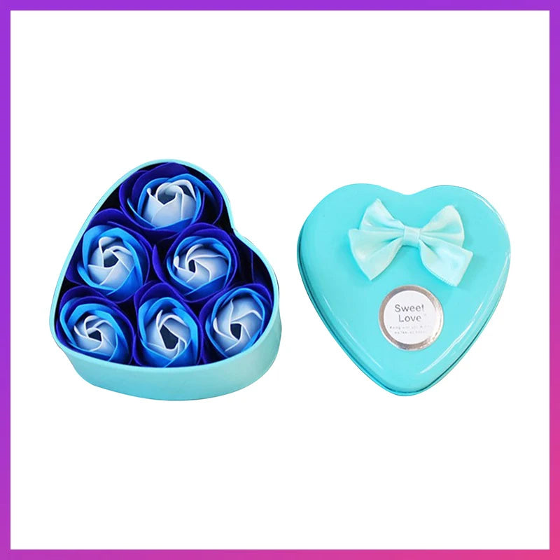 Soap Rose Romantic Scented Bath Soap Flowers Home Decor Fake Flower Wedding Pink Petal Valentine's Day Party Gift Box