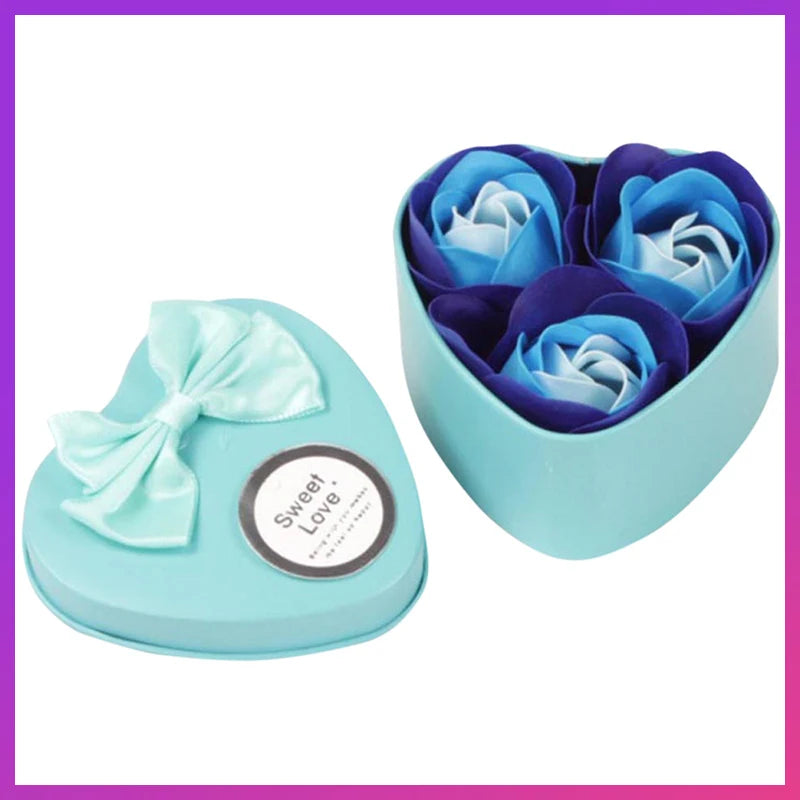 Soap Rose Romantic Scented Bath Soap Flowers Home Decor Fake Flower Wedding Pink Petal Valentine's Day Party Gift Box