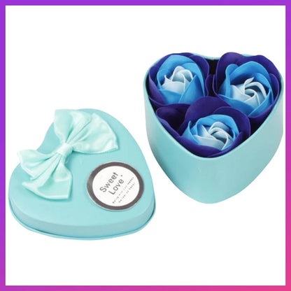 Soap Rose Romantic Scented Bath Soap Flowers Home Decor Fake Flower Wedding Pink Petal Valentine's Day Party Gift Box