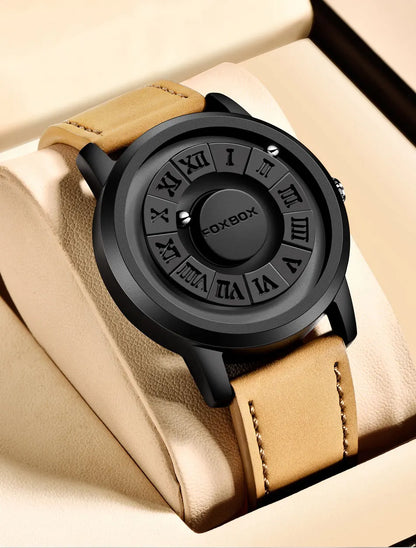 FOXBOX Military Waterproof Watch For Men LIGE Luxury Crolling Pointer Magnetic Force Watch Men Fashion Sport Quartz Chronograph