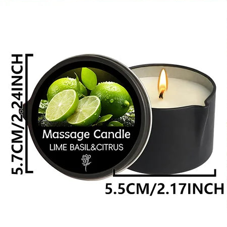 Massage Candle -Essential Oil, For Meditation, Yoga, SPA, Unisex Party Favor & Small Gift, Christmas and Halloween gifts-2oz
