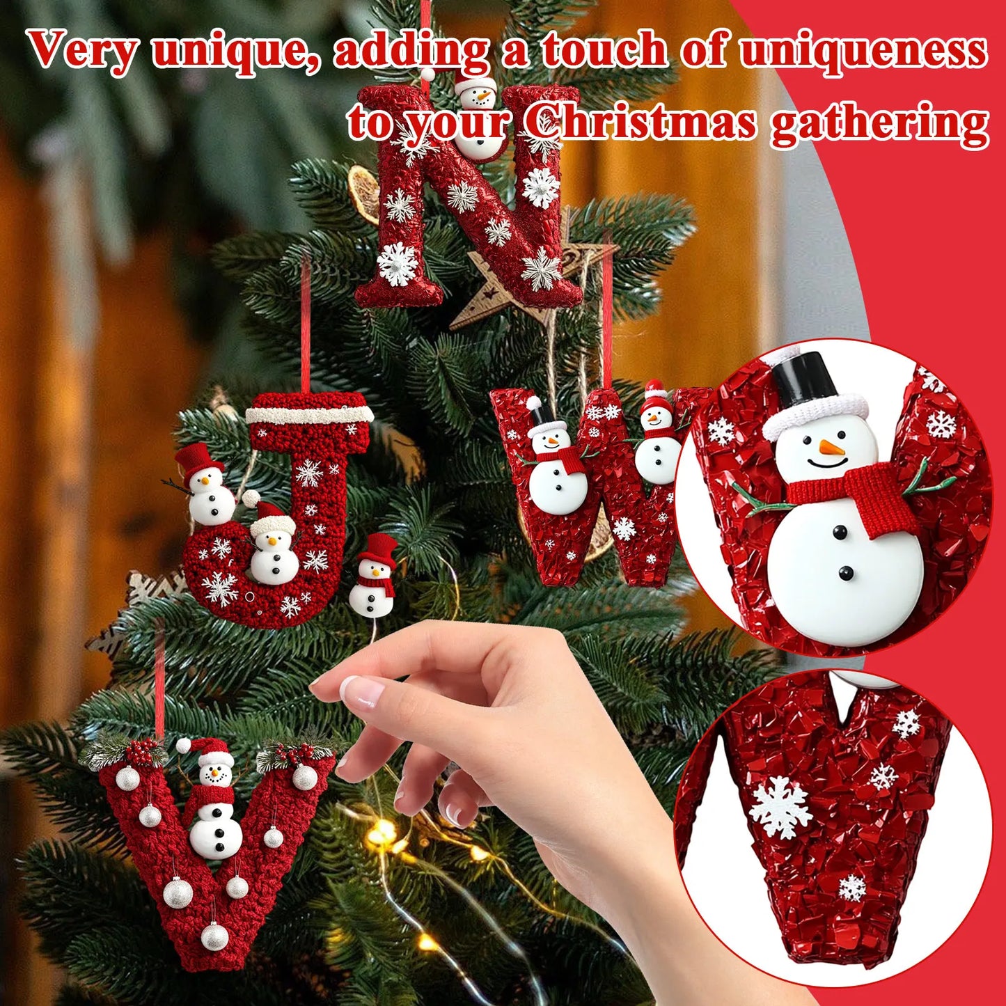 2d 26 Letter Christmas Ornaments Acrylic Flat Christmas Tree Home Decorations Ornaments Christmas Tree Decoration 2d Letter Pend