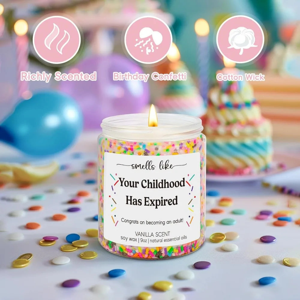 18th Birthday Candles - 18th Birthday Gifts for Girls, Boys - Gifts for 18 Year Old Girl, Boy, Female - Funny Turning 18, Happy