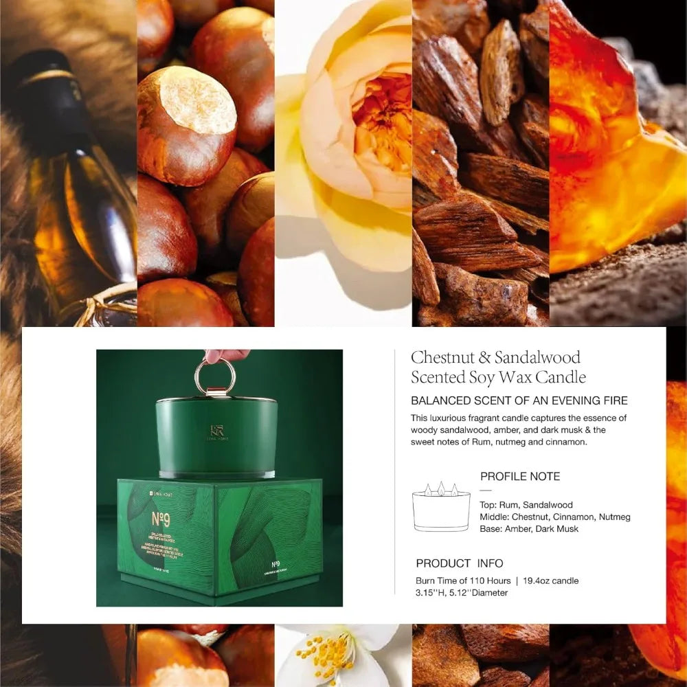 Lavender Aromatherapy Soy Candles for Home - Premium Scented Natural Essential Oil Cotton Wick Housewarming Gift