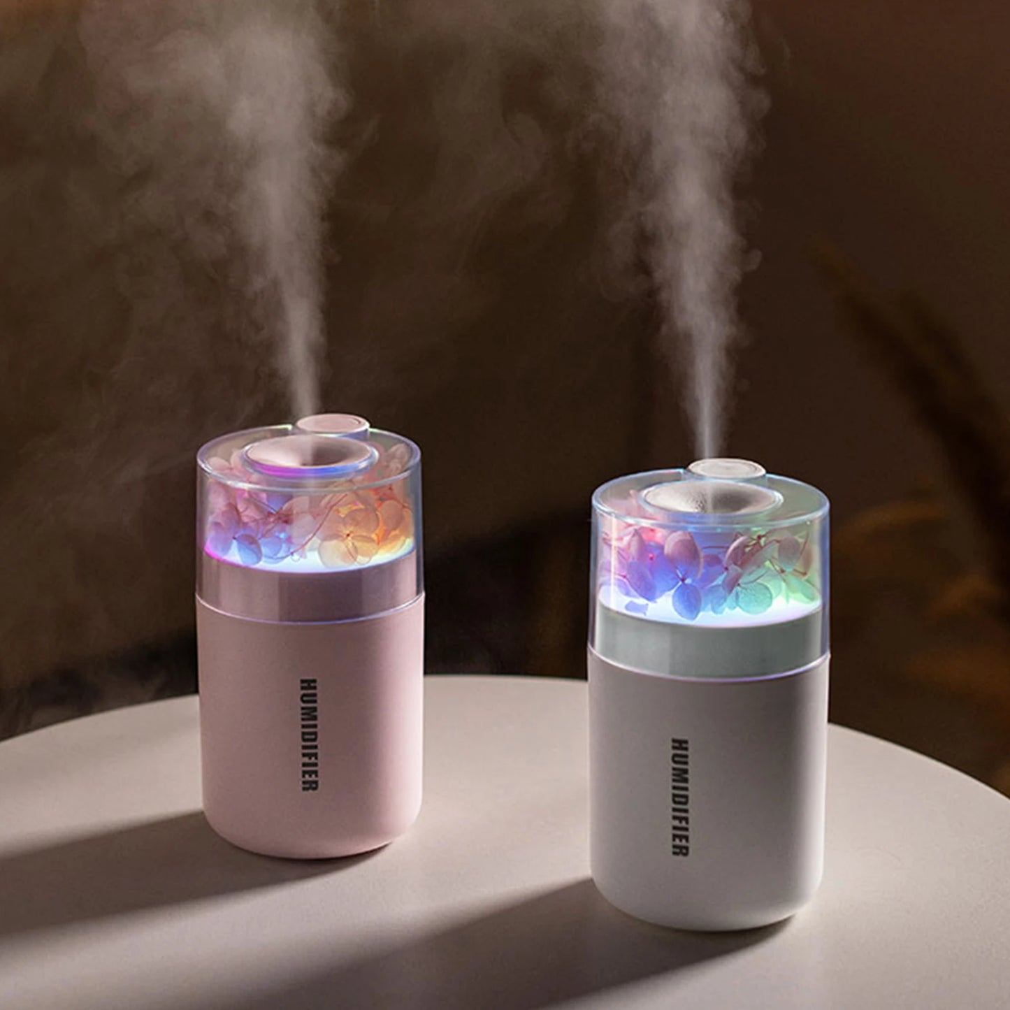 Mini Air Humidifier 180ML Portable Small Humidifier with 7 Colors Night Light Personal Humidifier for Home Bedroom Office Yoga