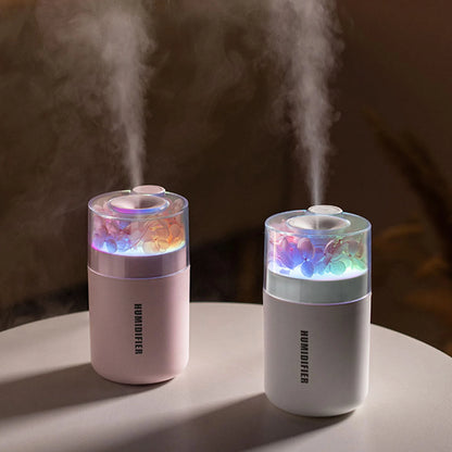 Mini Air Humidifier 180ML Portable Small Humidifier with 7 Colors Night Light Personal Humidifier for Home Bedroom Office Yoga