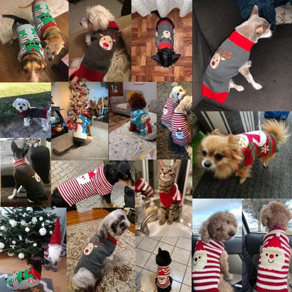 Dog Sweater Christmas Winter Warm Dog Clothes Xmas Outfit for Dogs Puppy Coat Dog - HORA GIFT