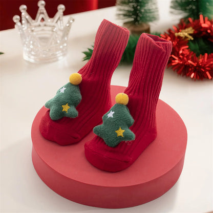 Adorable Snowman Penguin Christmas Socks Warm Cozy Knit Socks for Kids Boys Girls Xmas Holiday Gift Winter Socks